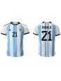 Argentinien Paulo Dybala #21 Heimtrikot WM 2022 Kurzarm